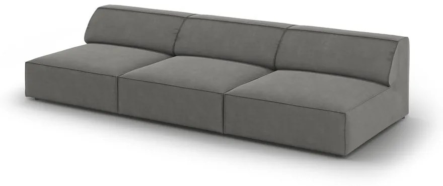 Сив кадифен диван 240 cm Jodie – Micadoni Home