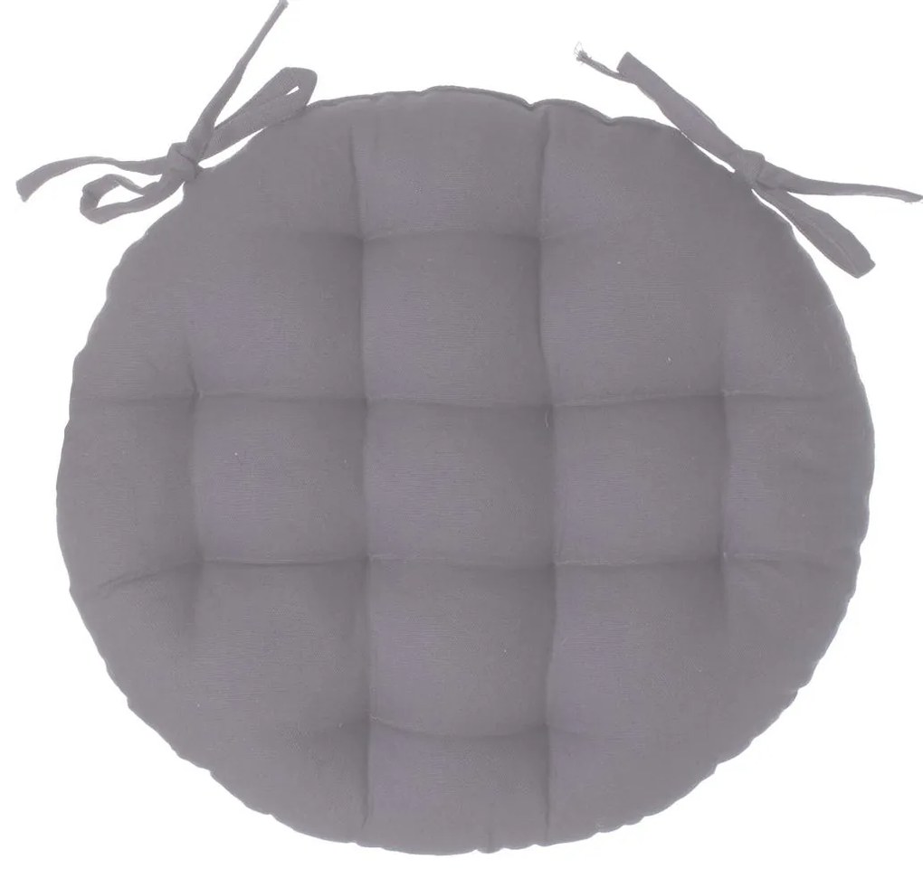 Кръгла възглавница за стол atmosphera Anjali, 38 cm - Сив