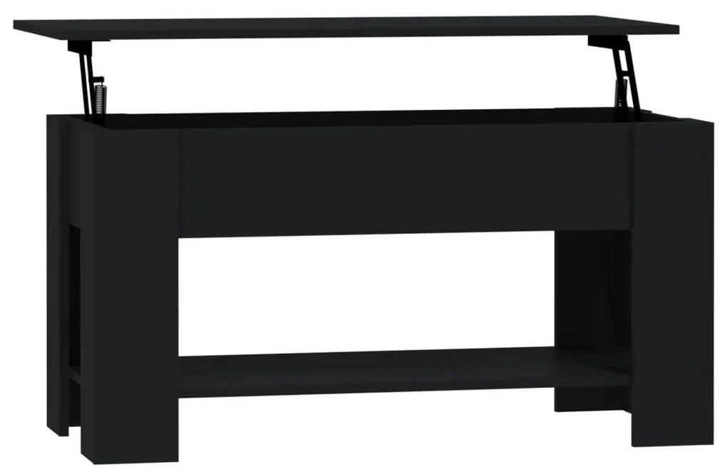 809702 vidaXL Маса за кафе, черна, 101x49x52 см, инженерно дърво