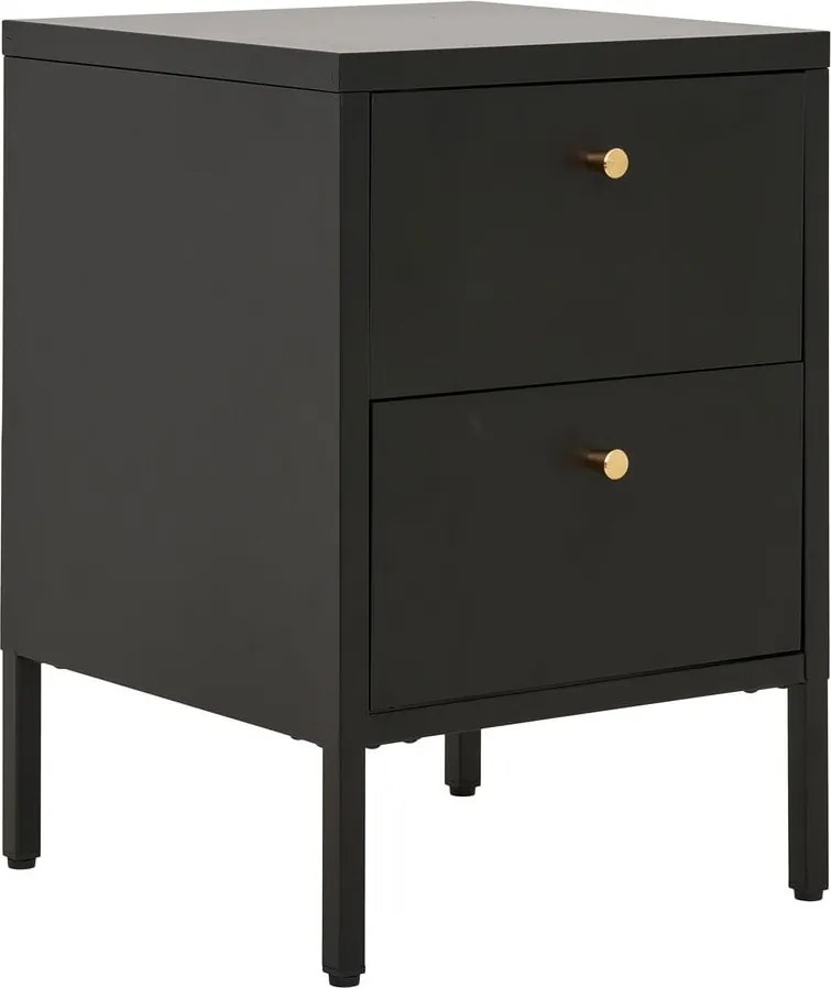 Черно метално нощно шкафче Dalby – House Nordic