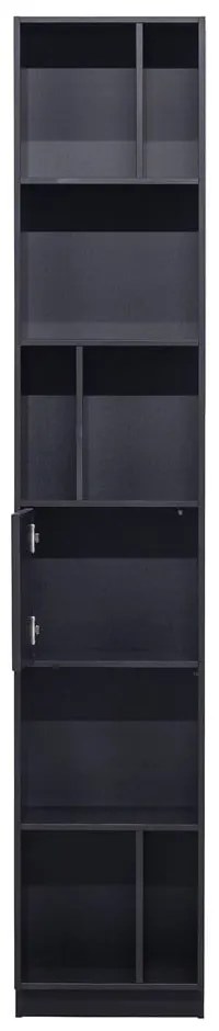 Черна модулна библиотека от масивен бор 190x210 cm Finca – WOOOD