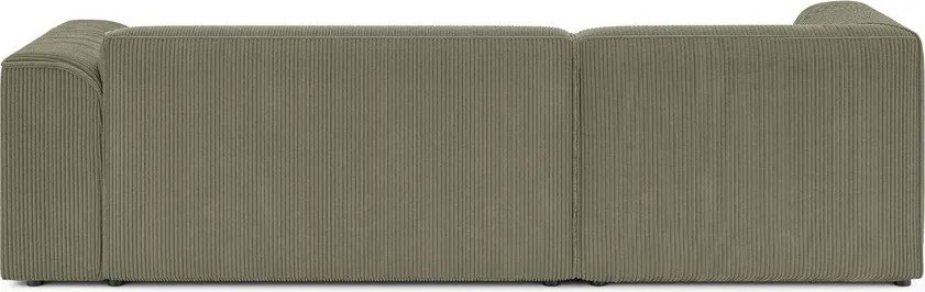 Зелен ъглов диван от рипсено кадифе (ляв ъгъл) Merid – Ropez