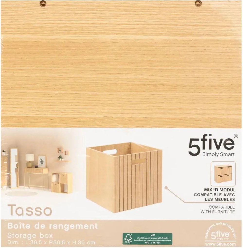 Кош за съхранение 5five Mix & Modul Tasso, Дърво, 31x31 cm