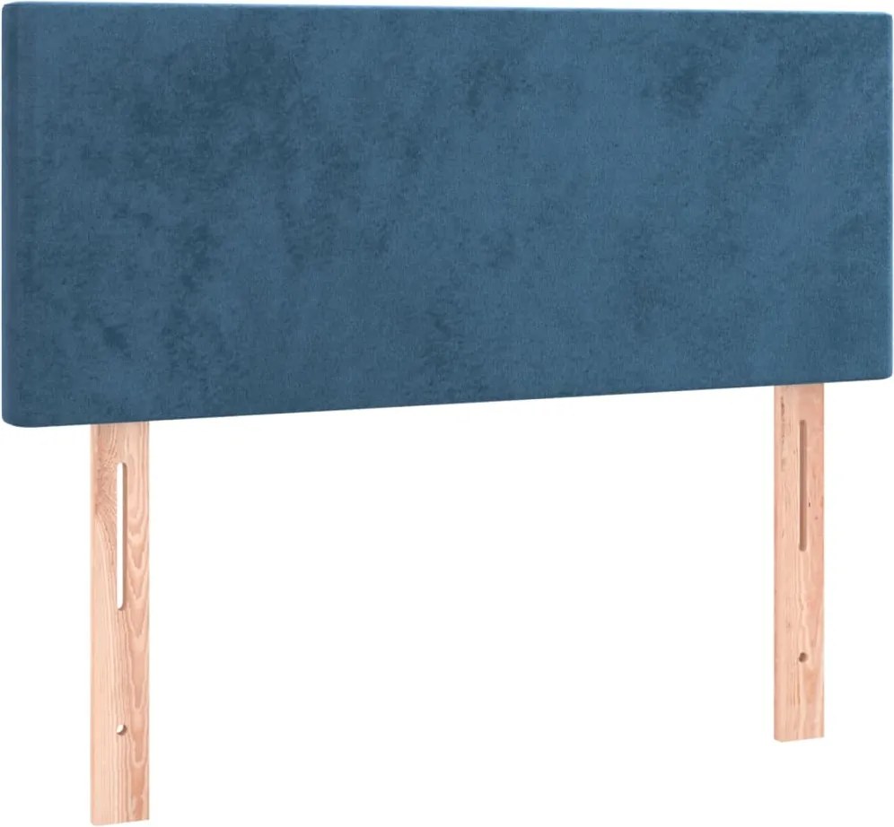 345742 vidaXL Горна табла за легло, тъмносиня, 80x5x78/88 см, кадифе