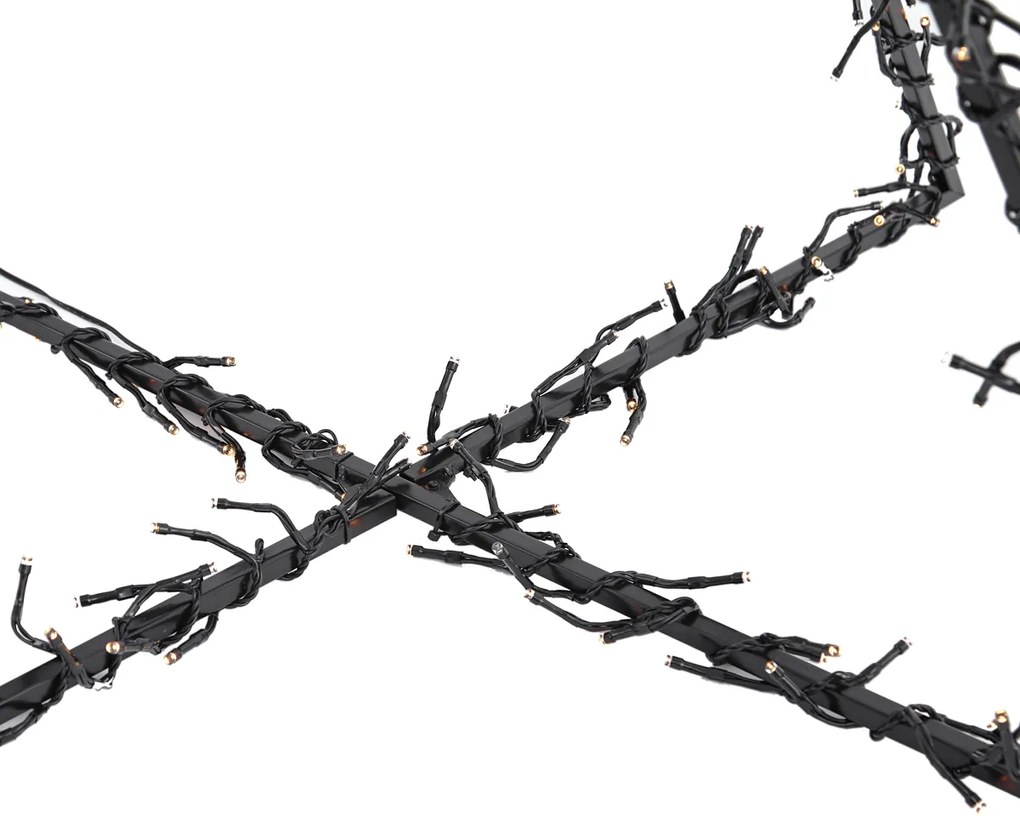 Коледна елха черна вкл. LED IP44 - Brilli