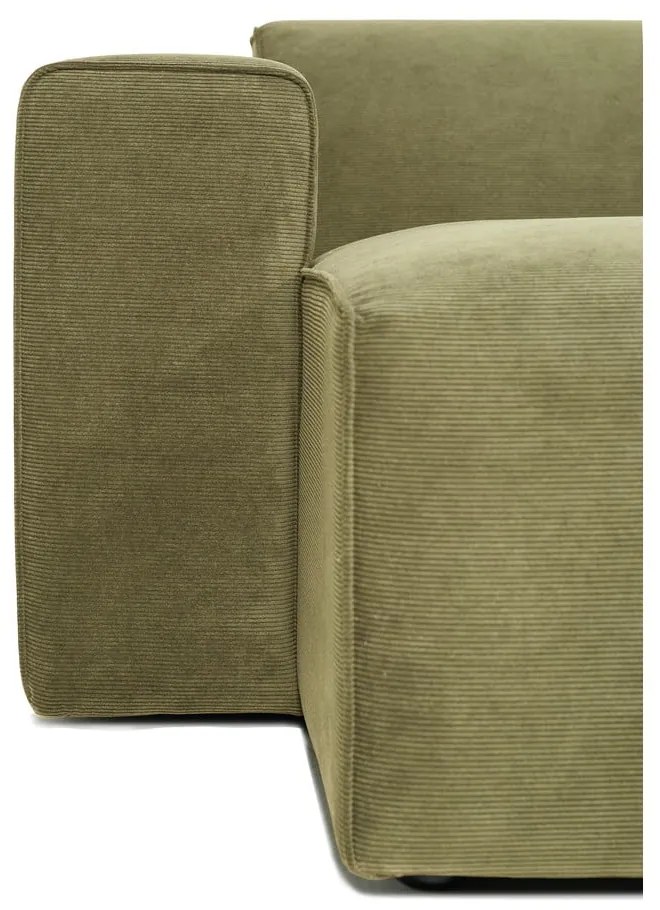 Модул за диван от зелен велур (ляв ъгъл) Sting - Scandic