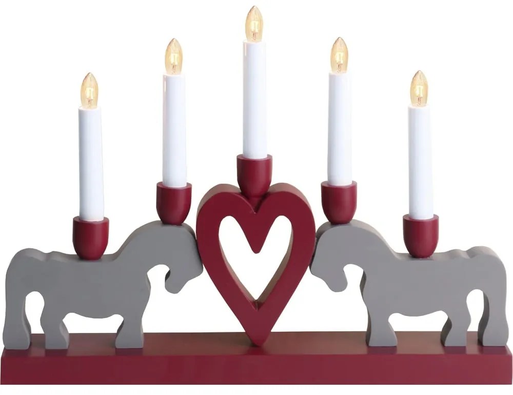 Червена коледна светлинна украса Leksand – Star Trading