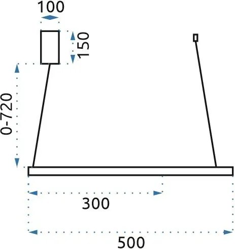 Висящ пендел Black Ring led + дистанционно управление APP692-30-50