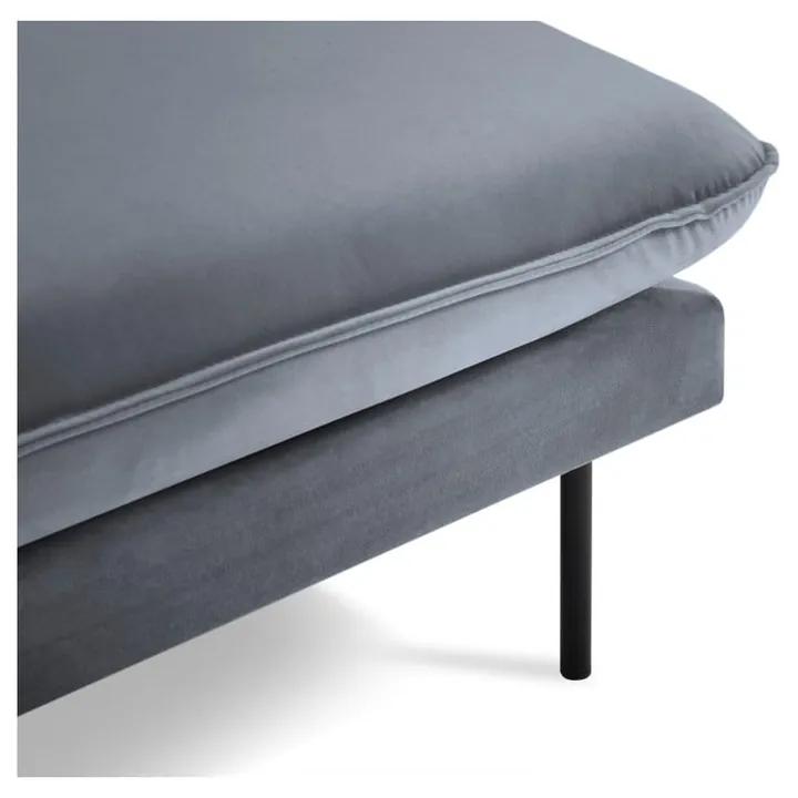 Ъглов диван от сиво кадифе , десен ъгъл Vienna - Cosmopolitan Design