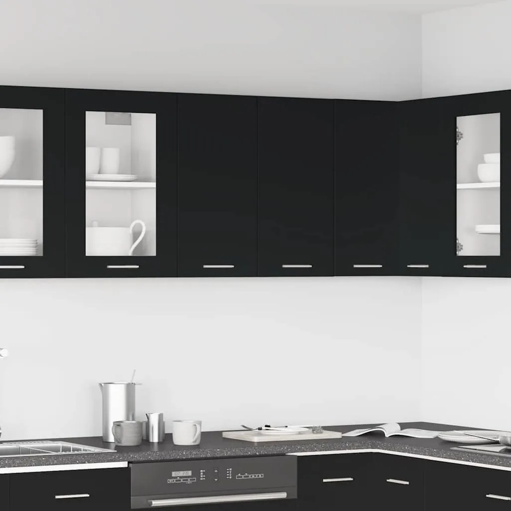 801269 vidaXL Висящ шкаф, Lyon черен, 60x31x60 см, инженерно дърво