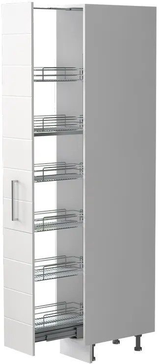 Висок подов шкаф Hudson K21-30-1KZ-White glossy - Gray