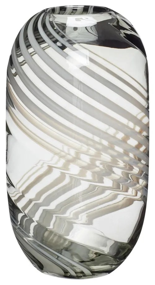 Ваза от сиво стъкло Lara, височина 28 cm - Hübsch