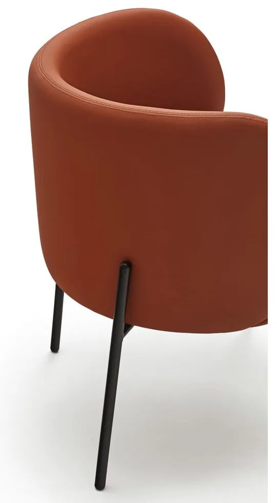 Оранжеви тапицирани трапезни столове в комплект 2 бр. Mogi – Teulat