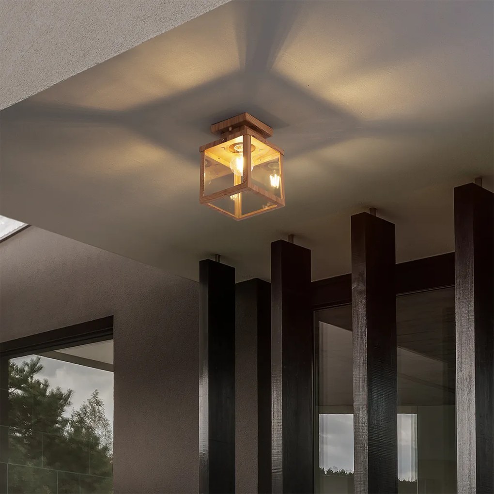 Индустриален външен плафон дърво с прозрачно стъкло - Rotterdam