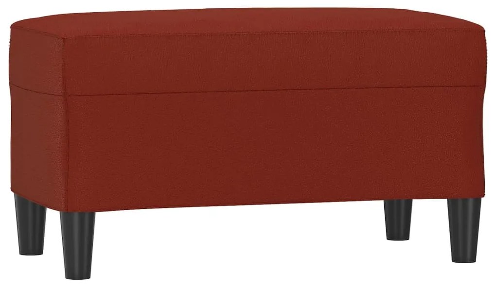 349395 vidaXL Пейка, виненочервена, 70x35x41 см, изкуствена кожа