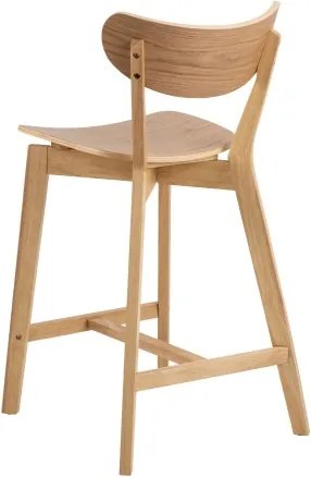 РОКСИ Естествен дъб - ДЪРВЕН ХОКЕР БАР СТОЛ 95 cm ЗА КУХНЯ ХОЛ РЕСТОРАНТ РЕТРО