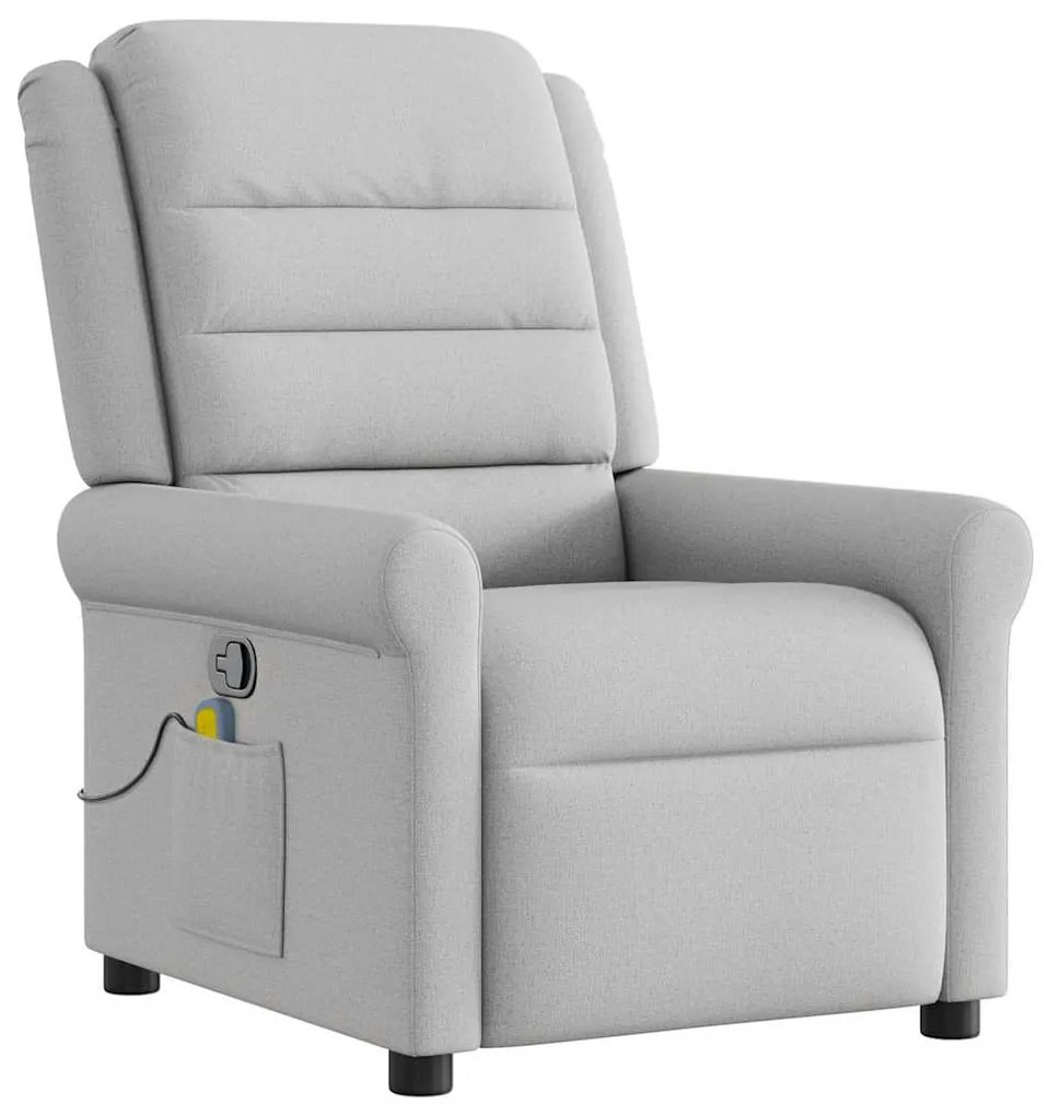 4015655 vidaXL Масажен стол за лежанка Cloud Grey Fabric