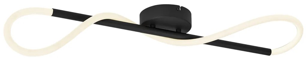 Модерна таванна лампа черна с LED 3-степенно димиране - Keri