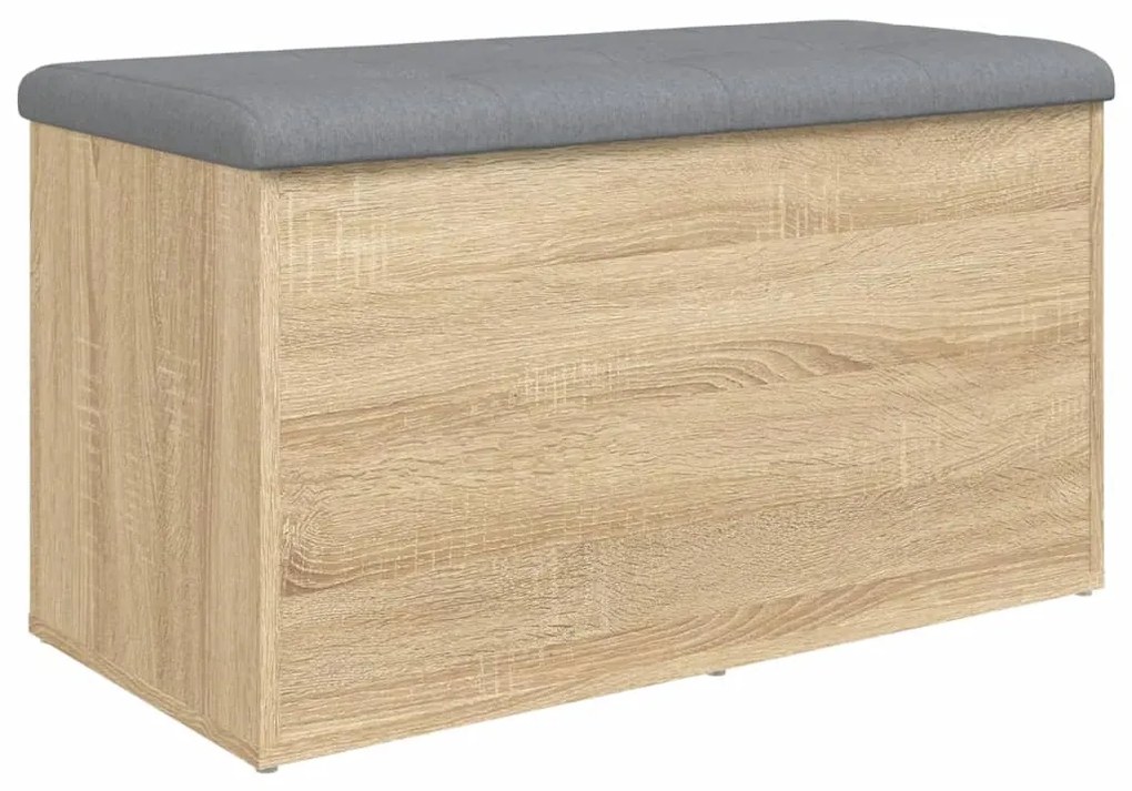 835049 vidaXL Пейка за съхранение, дъб сонома, 82x42x45 см, инженерно дърво
