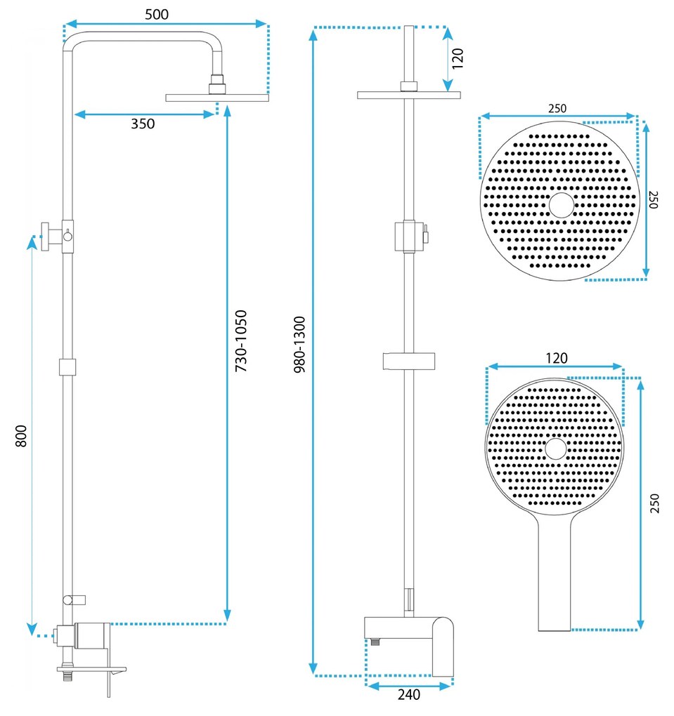Комплект за душ REA AVALON Titanium