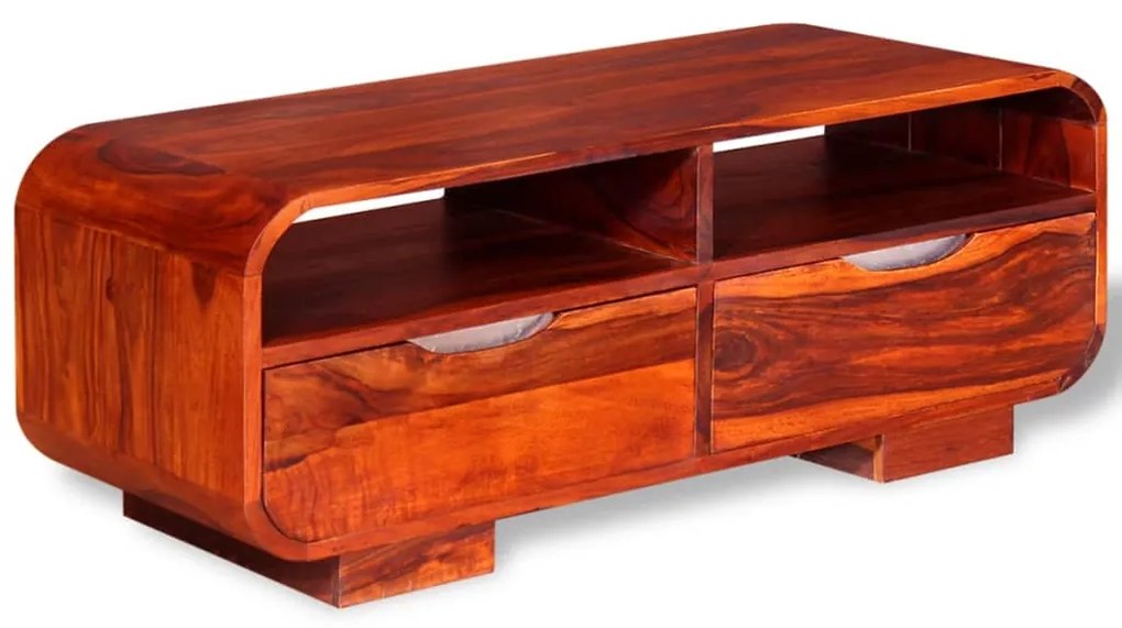 243950 vidaXL Маса за кафе, масивно акациево дърво, 90x40x35 cм