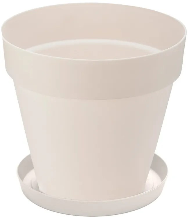 Саксия Yali - 37 х 34 см - Бяла