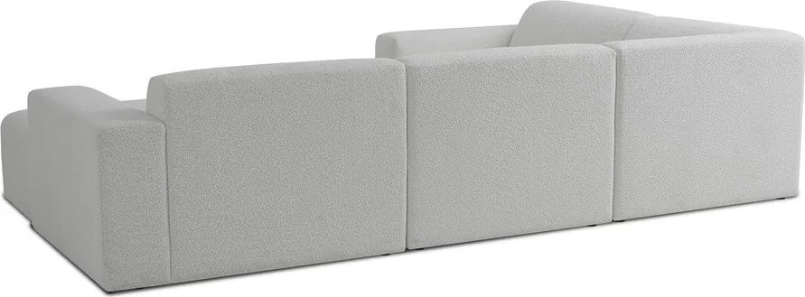 Бял ъглов диван от букле ("U" форма) Roxy – Scandic