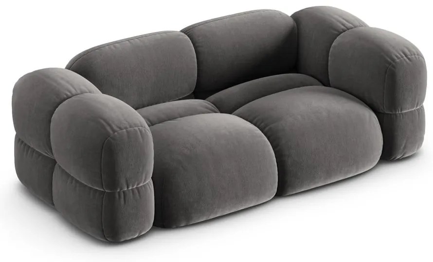 Сив кадифен диван 210 cm Loretto – Cosmopolitan Design