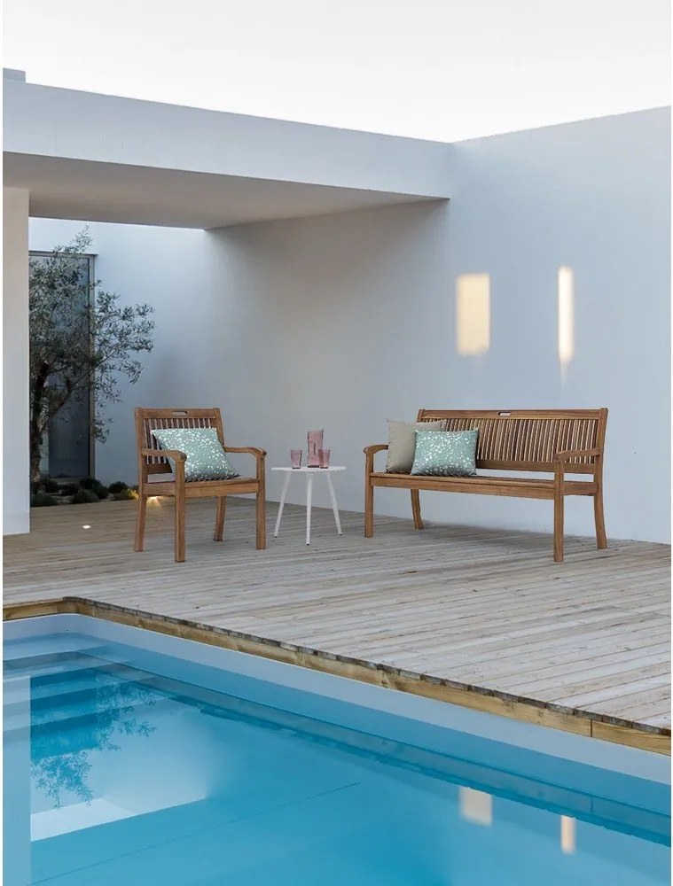 Градинска пейка от масивно дърво в естествен цвят Noemi – Bizzotto