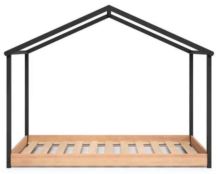 Антрацитно сиво детско легло 90 x 190 cm Arthur - Marckeric