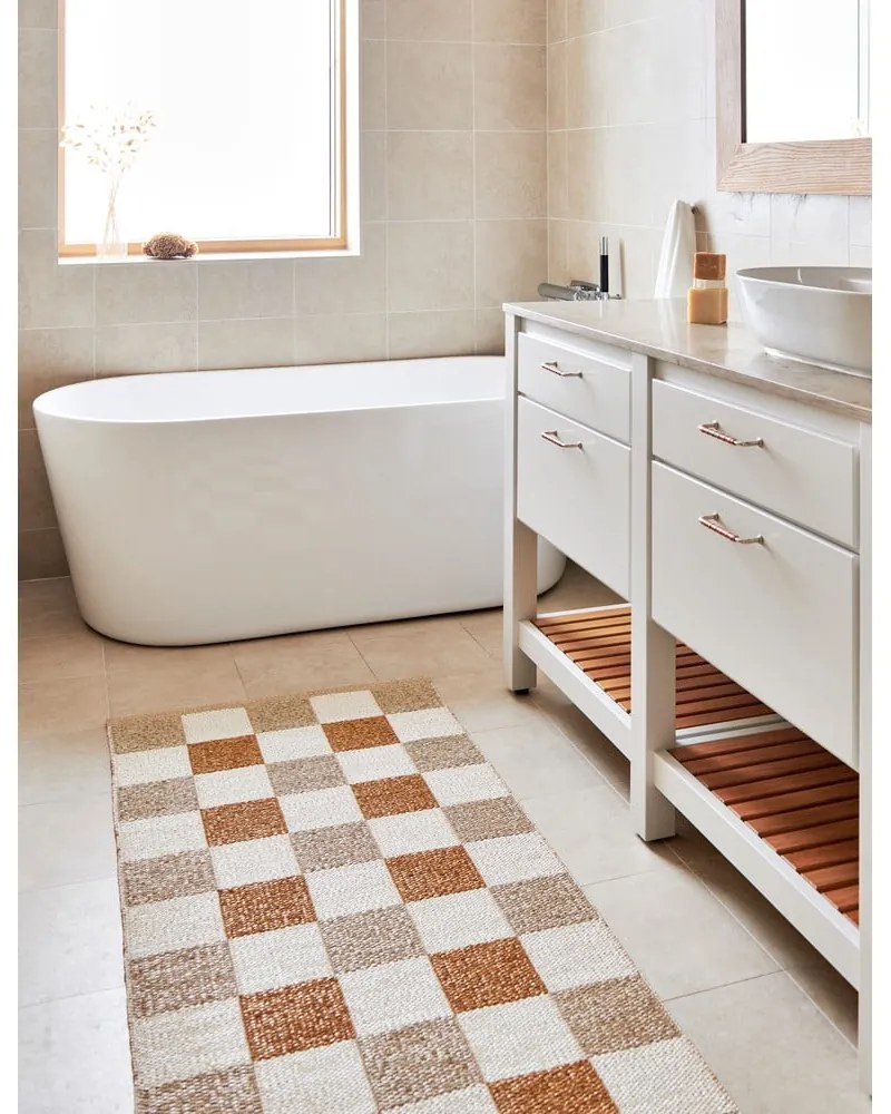 Пътека за открито и закрито в цвят жълта охра и бежова 70x160 cm Pix Vanilla Ochre – Pappelina