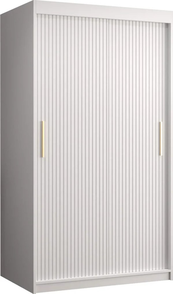 Плъзгащ се гардероб Riflo Slim I-Leuko-Дължина: 100 см