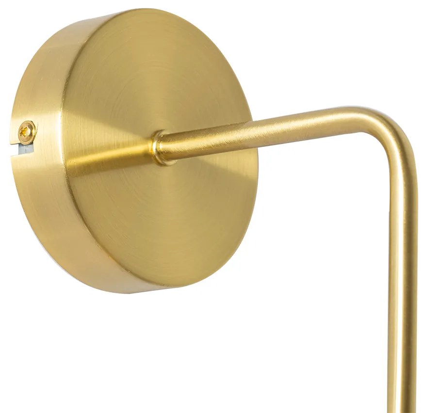 Стенна лампа в стил Арт Деко злато със стъкло - Laura