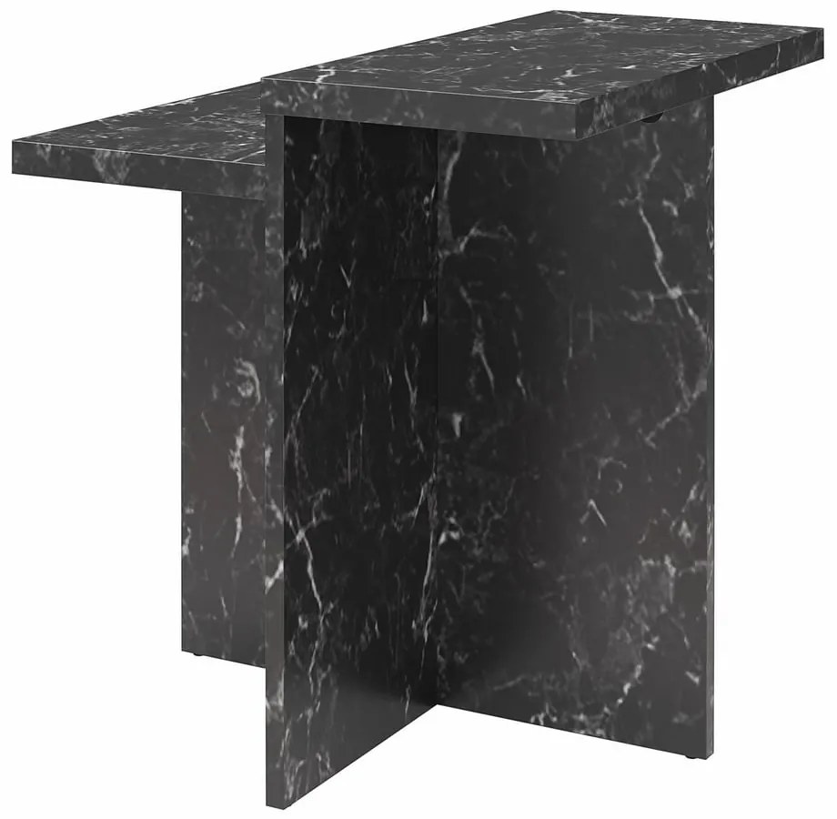 Черна масичка за кафе от декор от мрамор 56x56 cm Brielle – CosmoLiving by Cosmopolitan