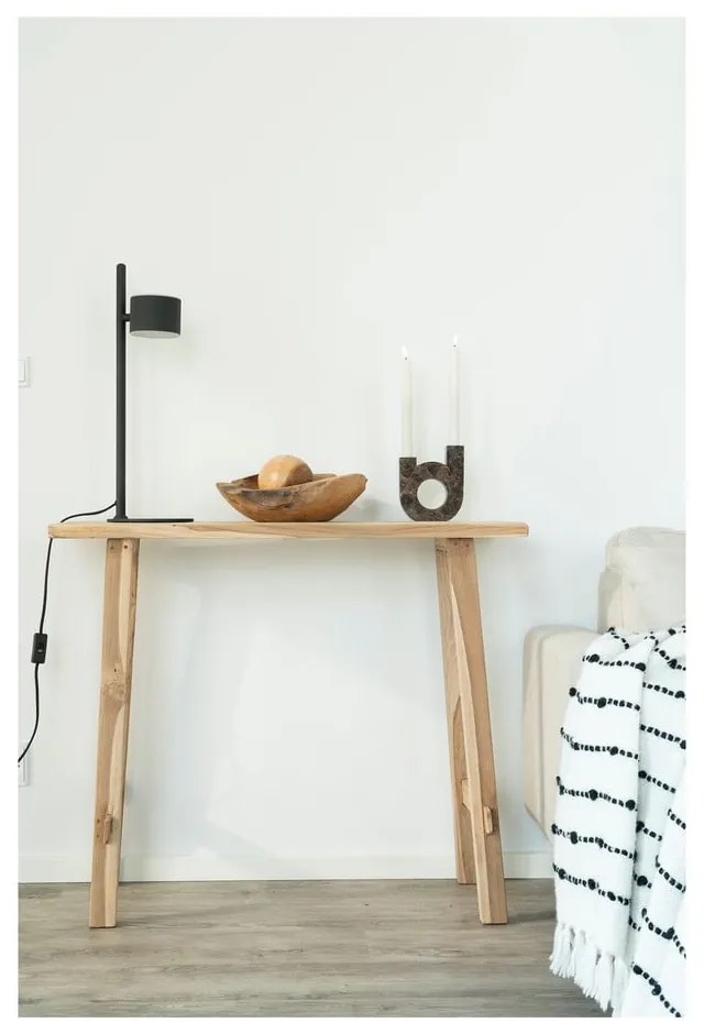 Конзолна маса от тиково дърво в естествен цвят 30x90 cm Girona - House Nordic