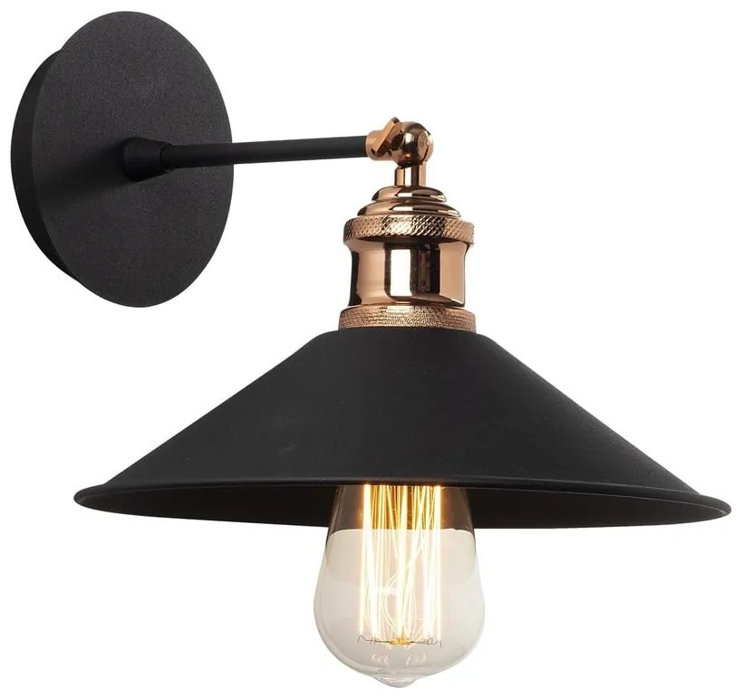 Черна стенна лампа ø 24 cm Berceste – Opviq lights