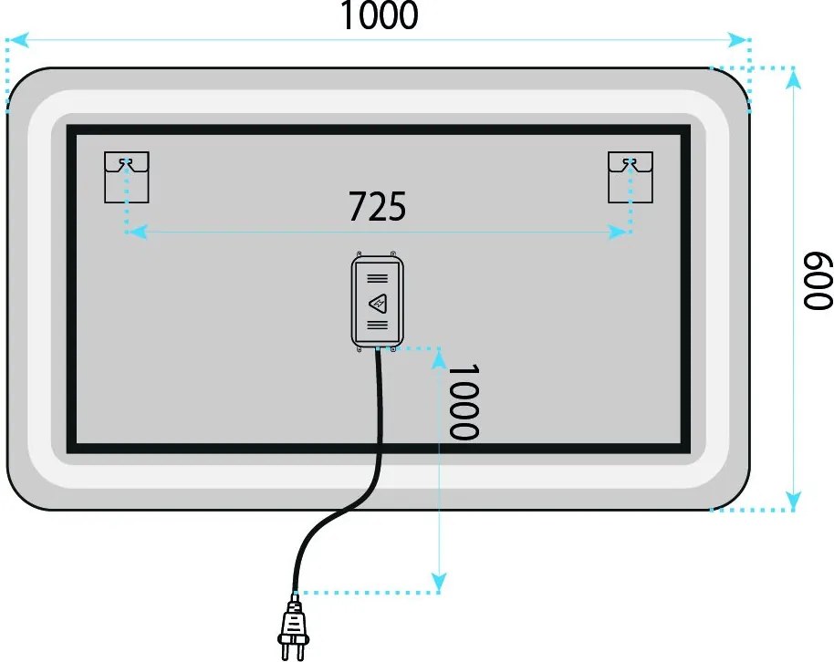 Огледало LED 100x60cm EDIT