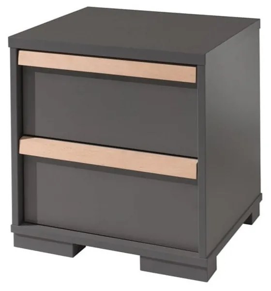 Тъмносиво детско нощно шкафче London – Vipack