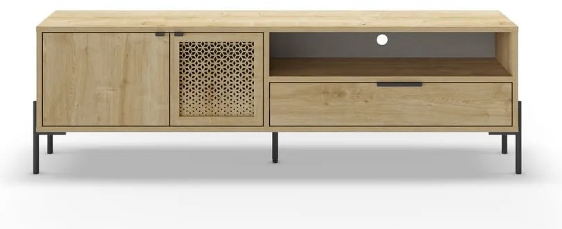 Масичка за телевизор с дъбов декор в естествен цвят 160x50 cm Inca - Marckeric