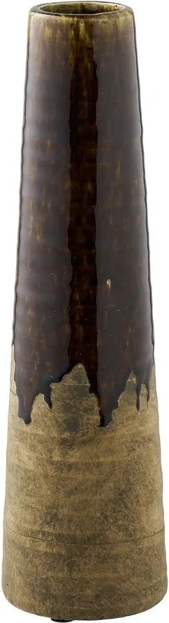 Кафява керамична висока ваза (височина 39 cm) – House Nordic