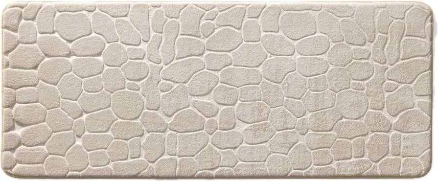 Бежов текстилен килим за баня 50x120 cm Ricochet – douceur d'intérieur