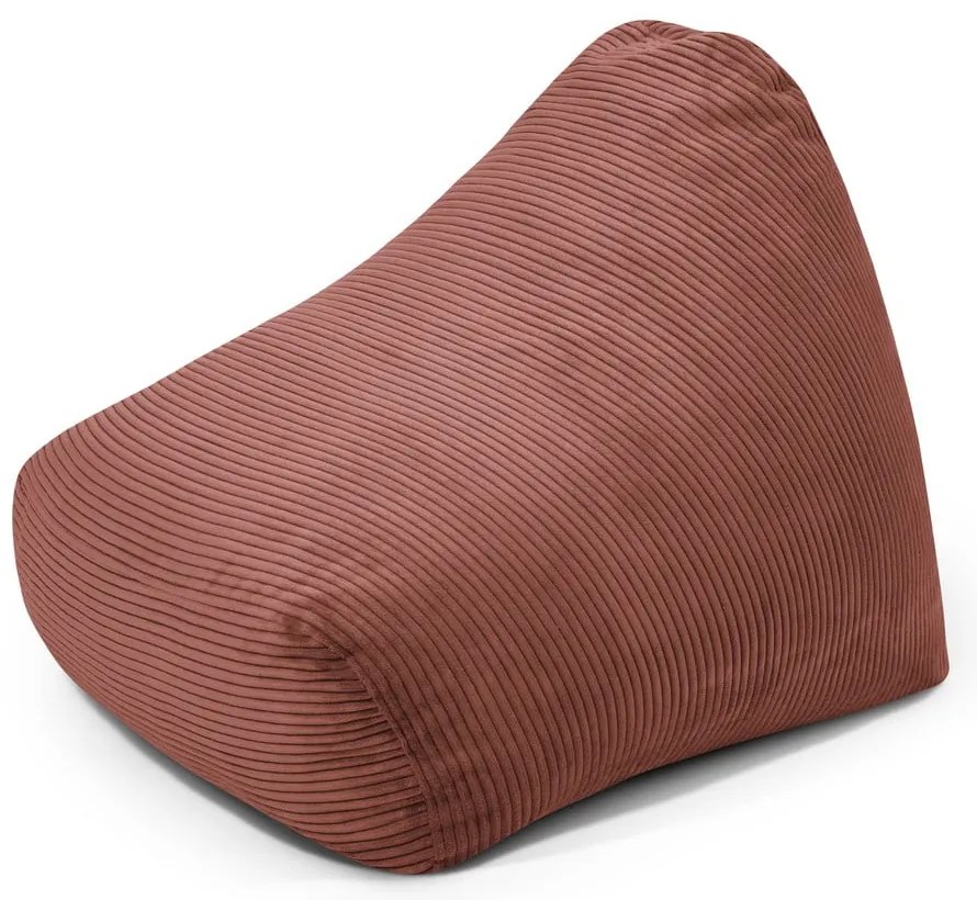 Детски пуф от рипсено кадифе в тухлен цвят Snug 80 – SLOWDOWN