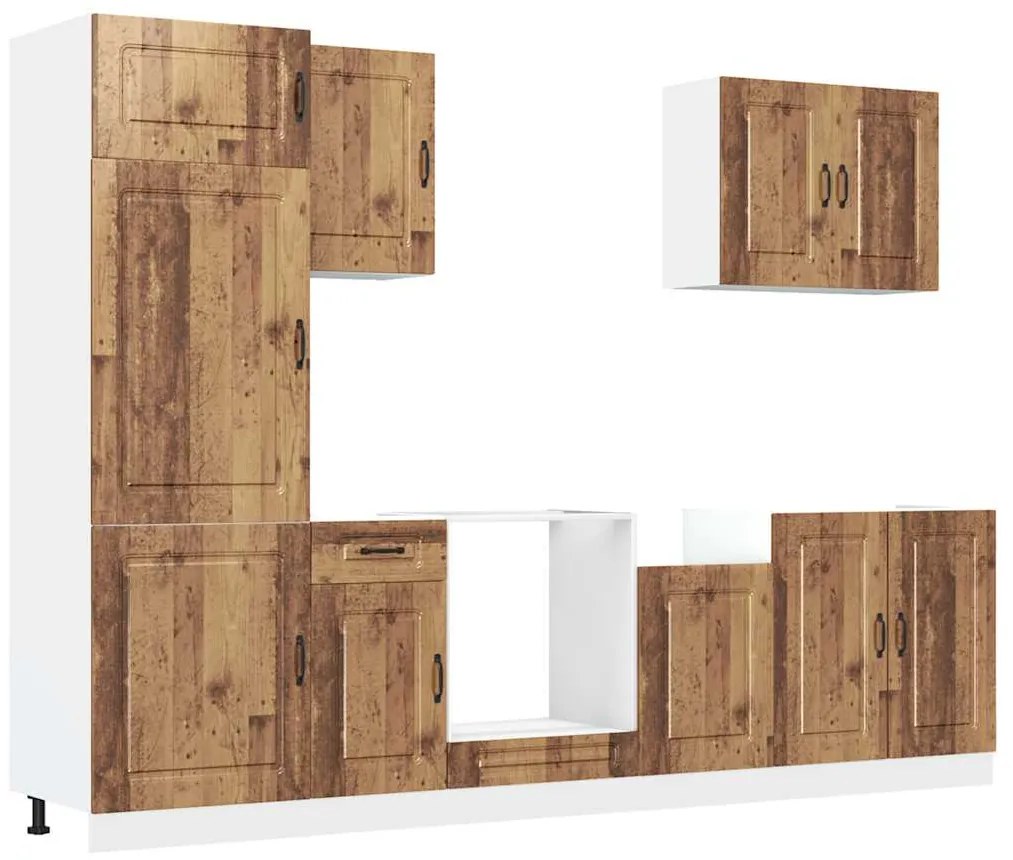 3314769 vidaXL Комплект кухненски шкафове от 7 части Kalmar, инженерно дърво