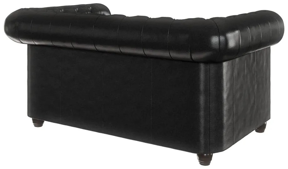 Черен разтегателен диван от изкуствена кожа 148 cm York - Ropez