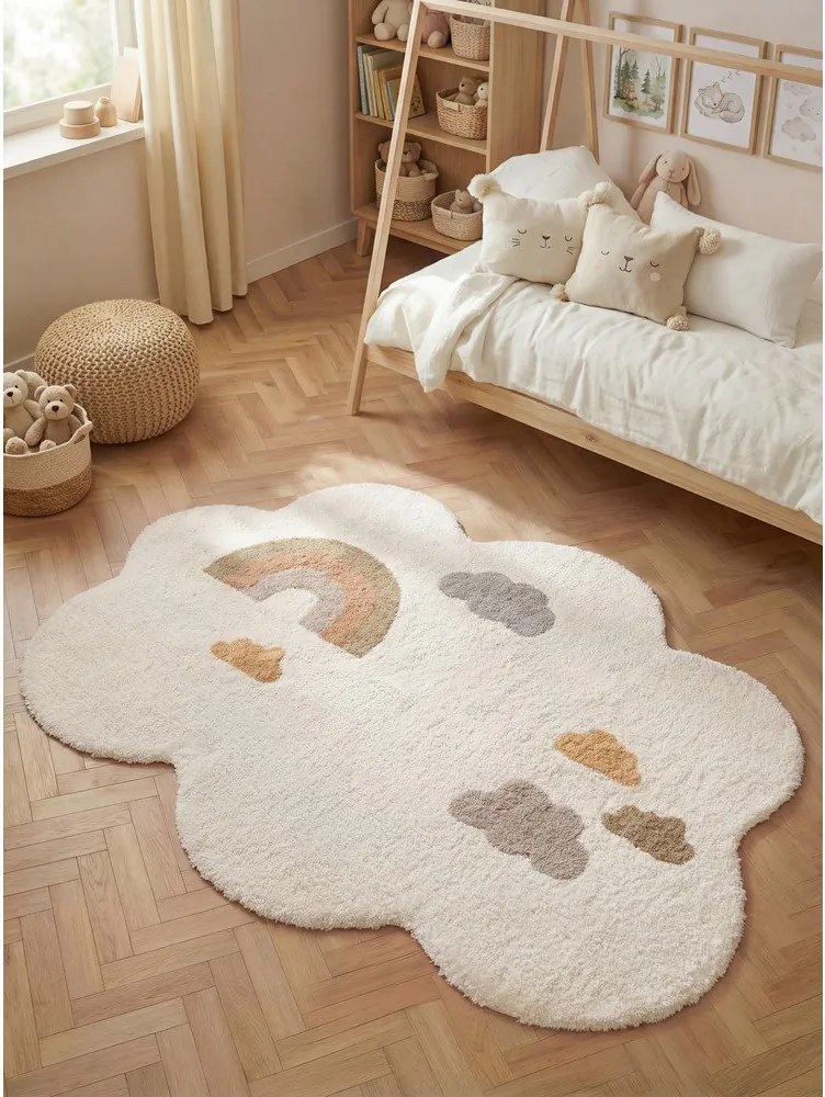 Кремав памучен детски килим подходящ за пране/ръчно изработен 140x200 cm Snuggle Willy – Hanse Home
