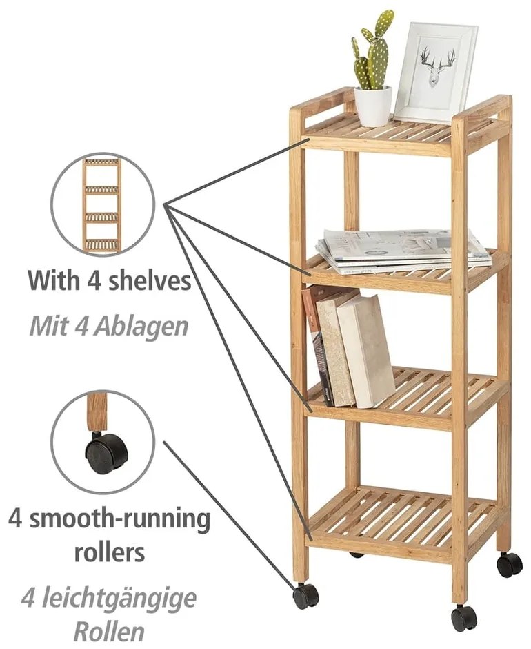 Рафт за баня от масивен орех естествен 35x97 cm Norway – Wenko