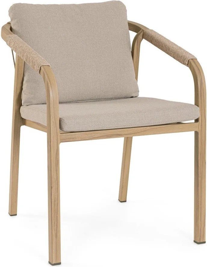 Градински стол метален в естествен цвят Kalimera – Bizzotto