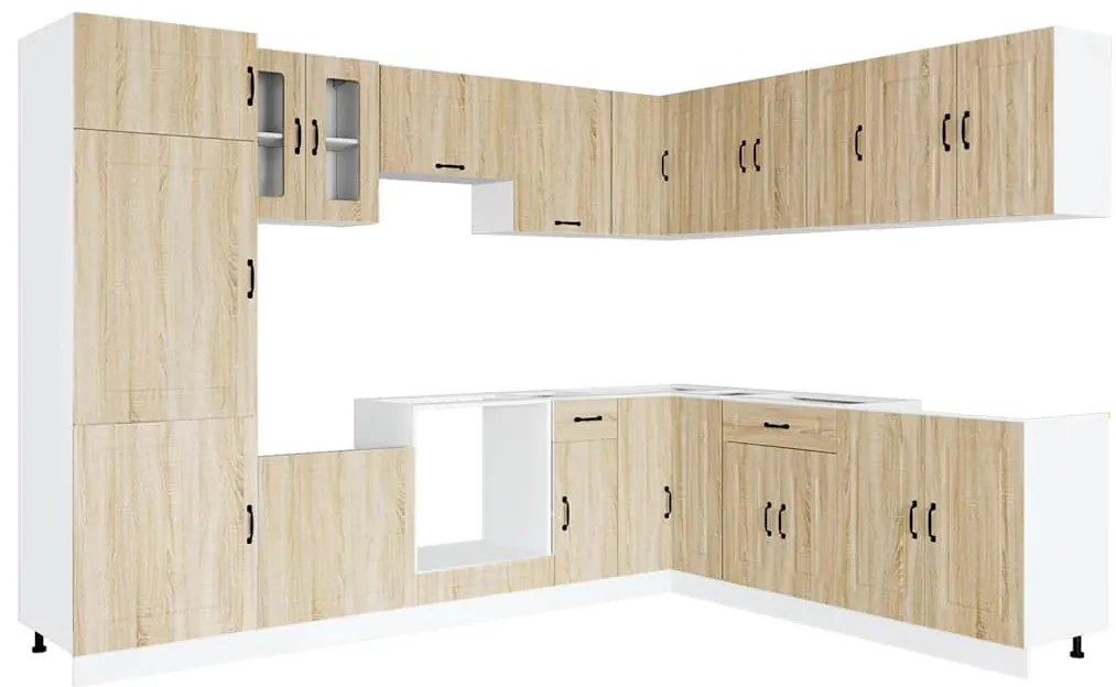 3314974 vidaXL Комплект кухненски шкафове от 14 части Kalmar, инженерно дърво