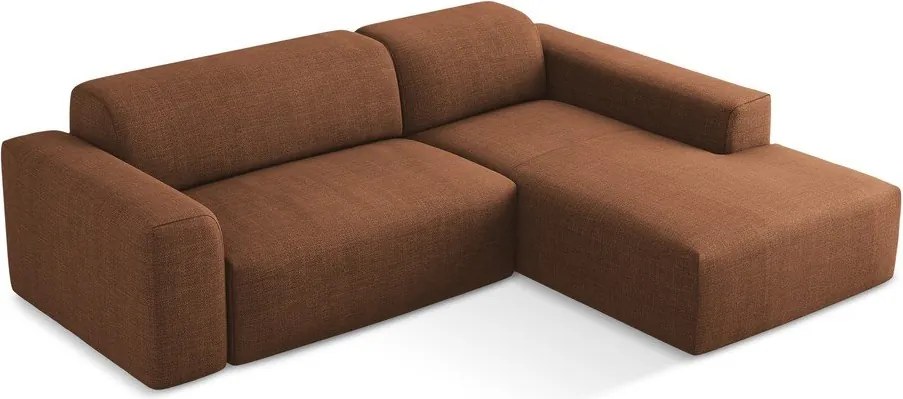 Теракотен ъглов диван (десен ъгъл) Keli – Makamii