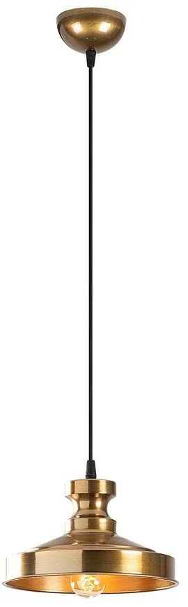 Висящо осветително тяло в златисто с метален абажур ø 22 cm Berceste – Opviq lights